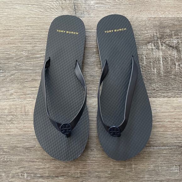 Tory Burch Navy Blue Flip Flop Sandals NWOT - Size: 7 - Picture 2 of 6
